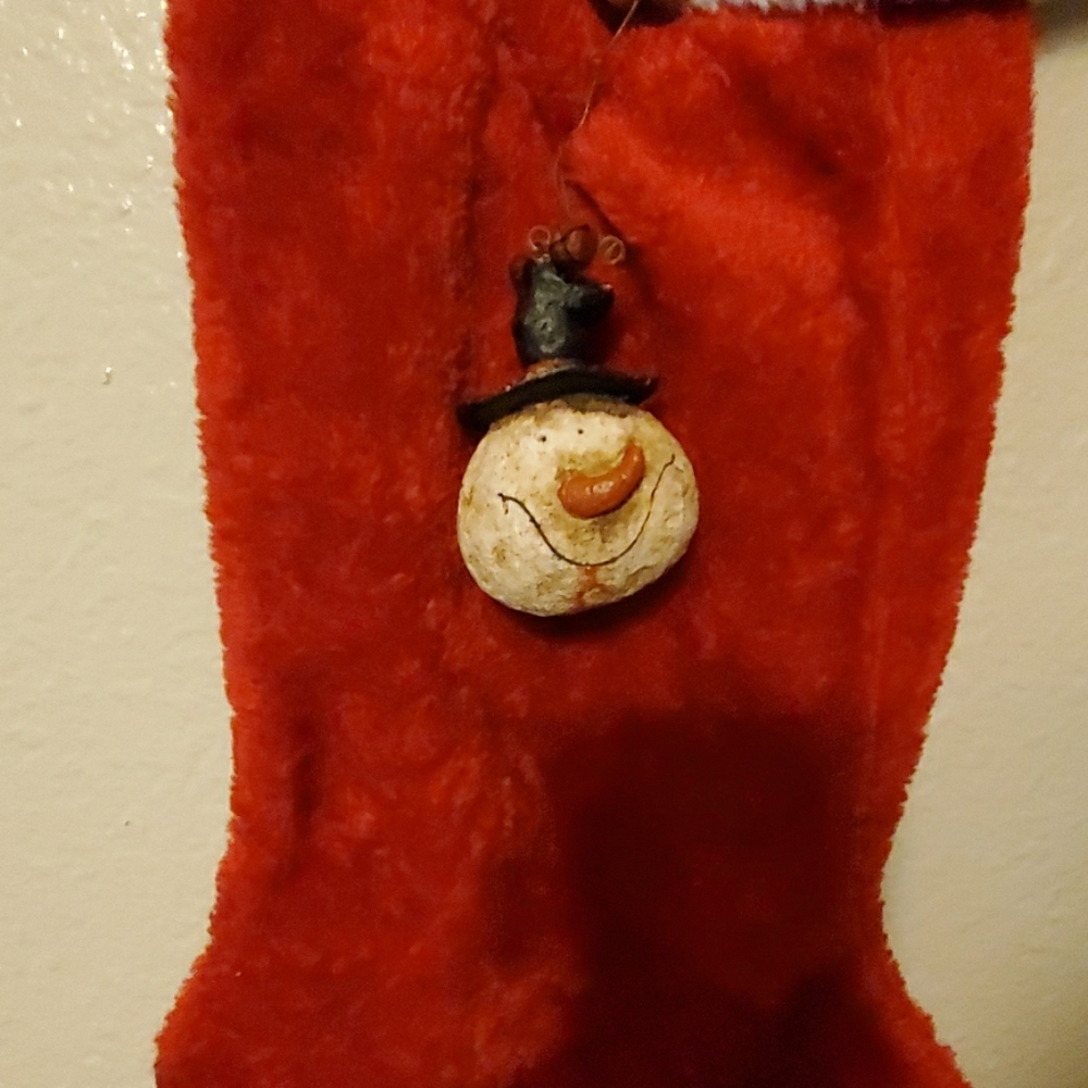 Handcrafted ceramic "Frosty" snowman ornament